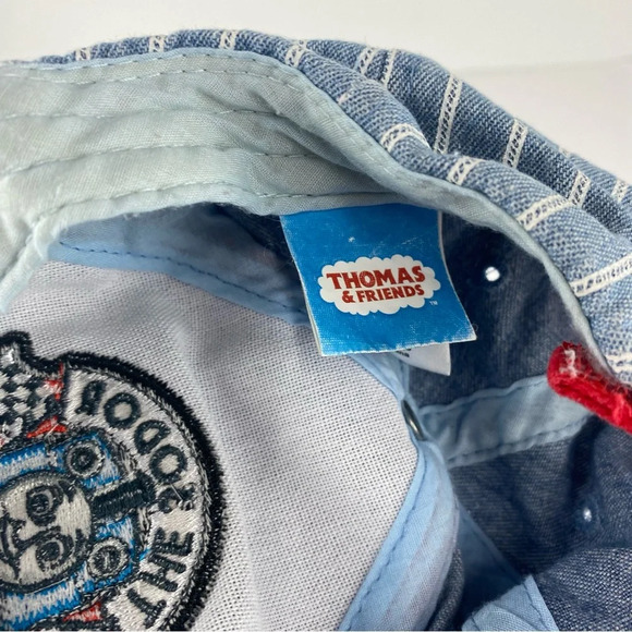 Thomas and Friends Thomas The Train Youth Ball Cap Blue and White Striped - Picture 3 of 4